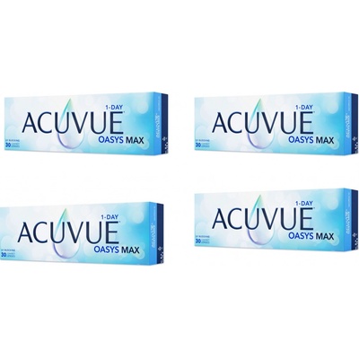Johnson & Johnson ACUVUE OASYS MAX 1-Day výhodné balení 4 x 30 čoček – Hledejceny.cz