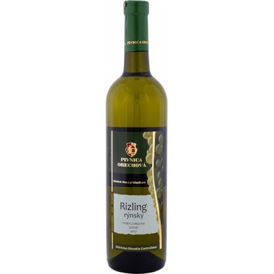 Pivnica Orechová Rizling Rýnsky uché Výber z Hrozna 12,5% 0,75 l (čistá fľaša)