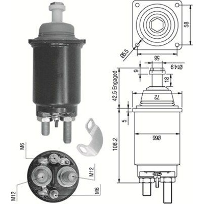 Elektromagnetický spínač, startér MAGNETI MARELLI 940113050313