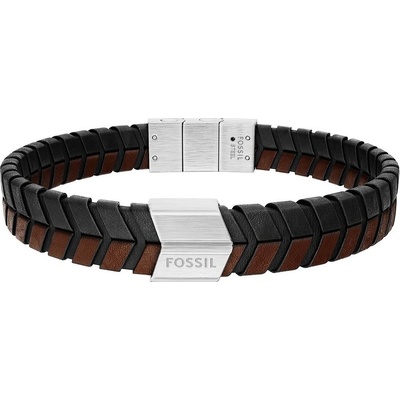 Fossil Fashion kožený náramek pro muže Woven JF04984040