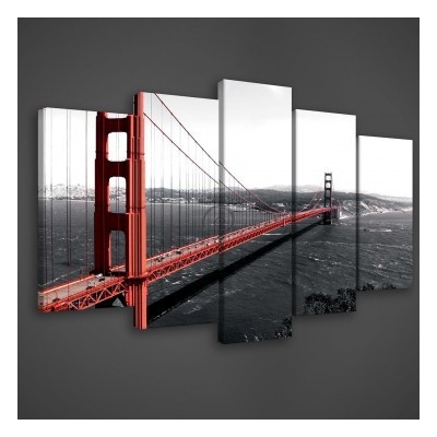 Obraz na plátne viacdielny - OB3382 - San Francisko most 100cm x 60cm - S17