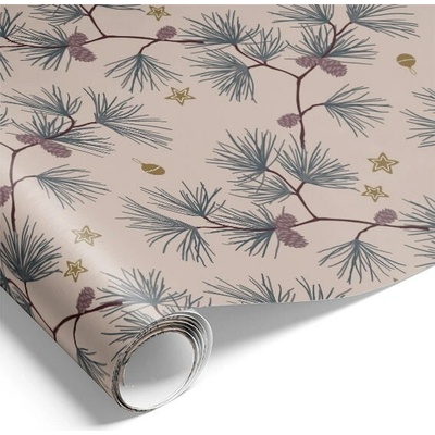 Det Gamle Apotek Vianočný baliaci papier Julens Stjerner – 5 m