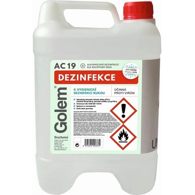 Golem AC19 alkoholová dezinfekce na ruce kanystr 5 l