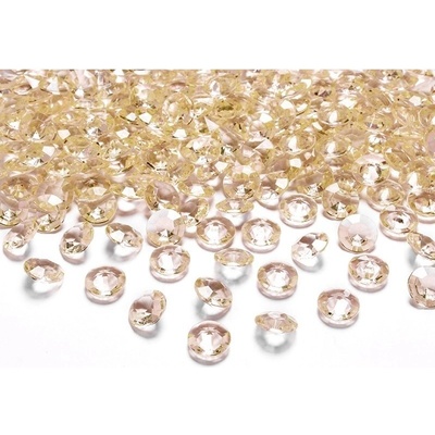 Party dekoration Konfety zlaté diamanty 12mm