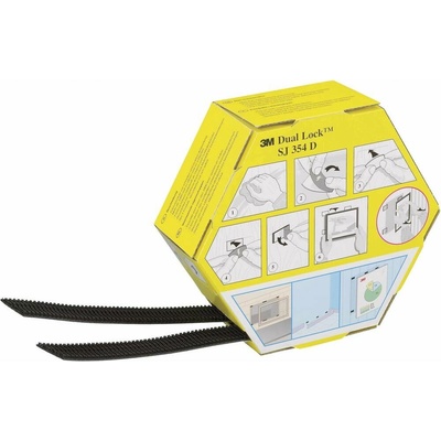 3M SJ 354D Dual Lock Pásik so suchým zipsom lepiaci 5000 mm x 25.4 mm čierna 1 pár