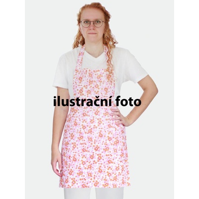 Artep Dámská zástěra s laclem šlová světlý potisk
