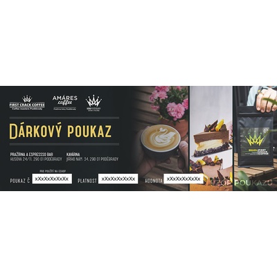 Amáres Coffee Dárkový poukaz Hodnota: 500Kč