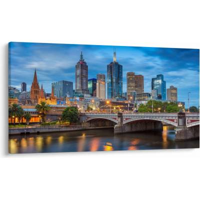 Obraz mesta Melbourne, jednodielne 120x70 cm