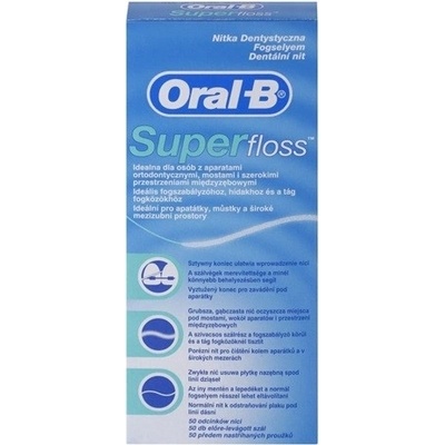 Oral-B Super Floss ortodontická zubní nit pro rovnátka 50 ks – Hledejceny.cz