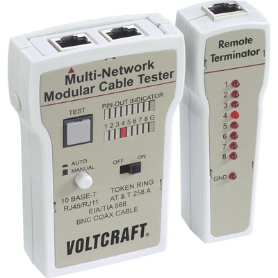 VOLTCRAFT CT-2 Určený pre RJ-45, BNC, RJ-11