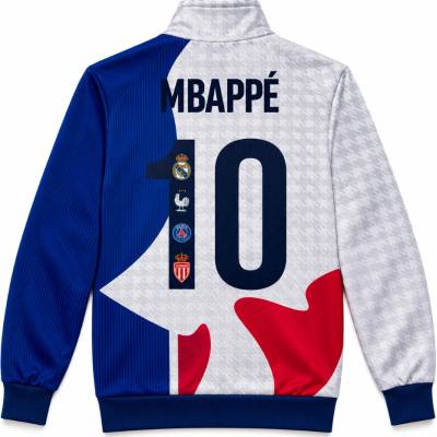 SportDres Fanouškovská sportovní mikina Mbappé 10 modro bílo červená