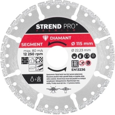Strend Pro Premium Diamantový rezný multi kotúč 115 mm 2232042