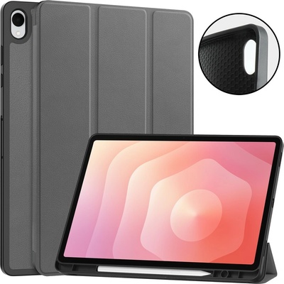 Vsetkonamobil LEATHER Zaklápací kryt pre Samsung Galaxy Tab S12+ šedý 152070
