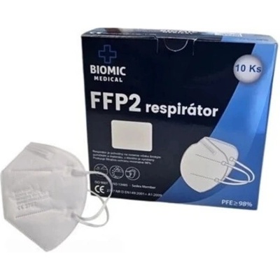 BiomicC Respirátor FFP2 NR bílý 10 ks