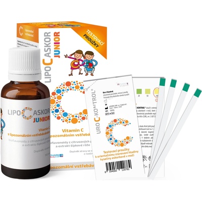 Lipo C Askor Junior sir 110 ml + darček testovacie prúžky 1 set