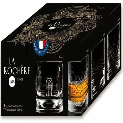 La Rochere Poháre na whisky DANDY set číra 4 x 300 ml