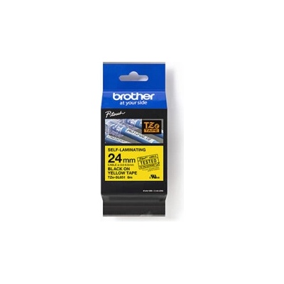 Originální páska Brother TZE-SL651, černý tisk/žlutý podklad, laminovaná, 8m, 24mm