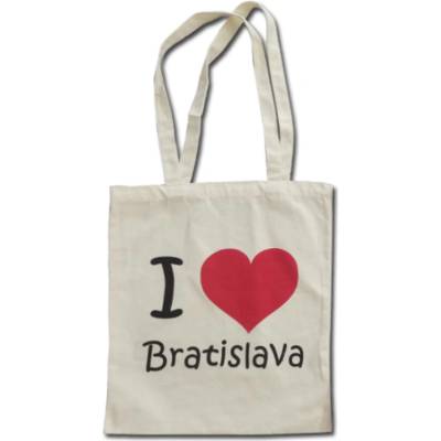 Alfa Taška s motívom I Love Bratislava biela-farebná