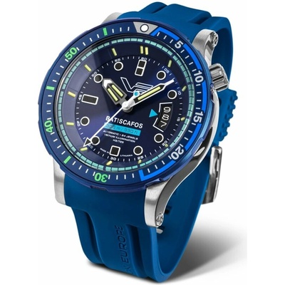 Vostok Europe NH35/511E768 Modrý silikonový řemínek