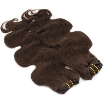 Deluxe vlnitá clip in sada 51cm - tmavě hnědá