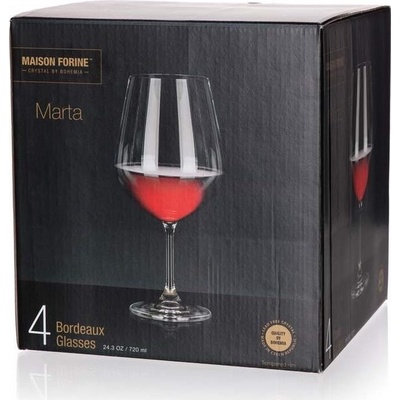 MAISON FORINE Sada sklenic na Bordeaux MARTA 4 x 720 ml