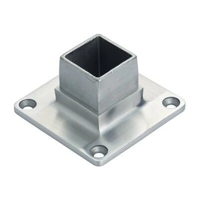 Příruba CROSO pro čtvercovou trubku 40 x 40 mm, nerezová ocel V4A, připojena
