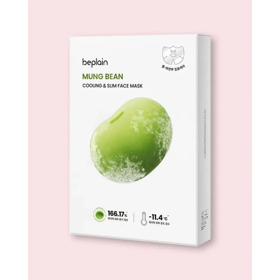 Beplain Chladivá pleťová maska s mungo fazolemi Mung Bean Cooling & Slim Face Mask 20 ml 10 ks