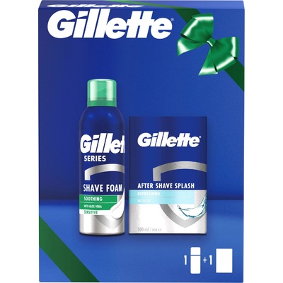 GILLETTE Soothing pěna na holení 200 ml + voda po holení 100 ml dárkové balení – Hledejceny.cz