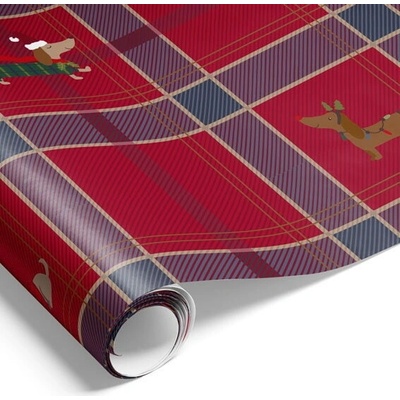 Det Gamle Apotek Vianočný baliaci papier Christmas Holidays Red – 10 m