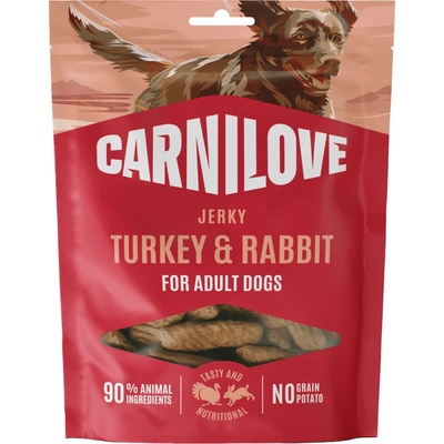 CARNILOVE Pamlsek Jerky pro dospělé psy krůta a králík 100 g