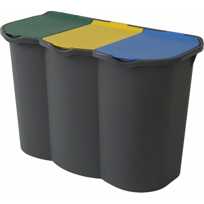 Belli E Forti sestava na tříděný odpad UNICA, černá, plast, 80 L BF00960 – Hledejceny.cz