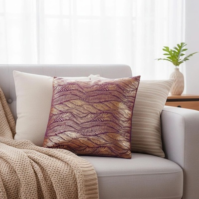VK vankúš Gold Velvet fialovo zlatý 45x45