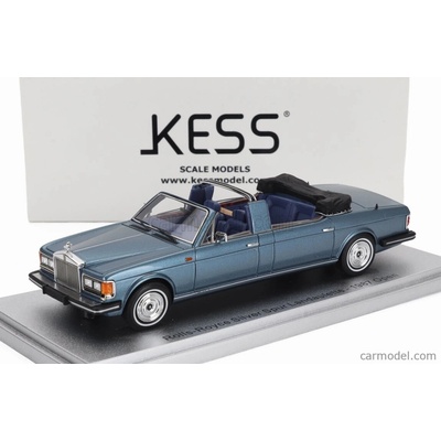 KESS MODEL ROLLS ROYCE SILVER SPUR LANDAULETTE SEMICOVERTIBLE OPEN 1987 BLUE MET BLACK 1:43