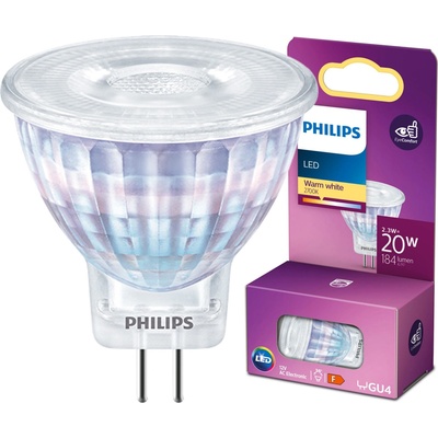 Philips 8718699774073 LED žiarovka 1x2,3W GU4 184lm 2700K teplá biela, bodová, Eyecomfort
