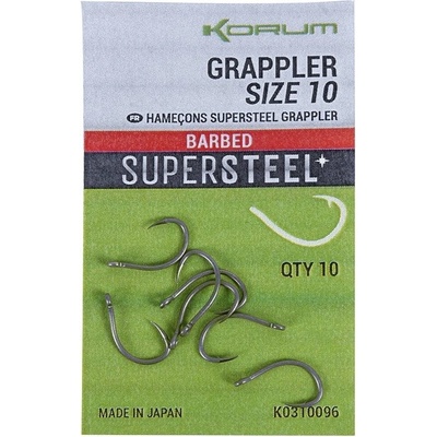 Korum Supersteel Grappler Hooks Barbed vel.14 10 ks
