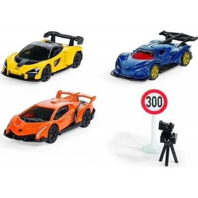Siku Super 6328 set sportovní auta a příslušenství