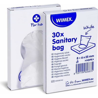 Hygienický sáček Estetik bílý (HDPE) 8+6 x 25 cm, 30 ks – Hledejceny.cz