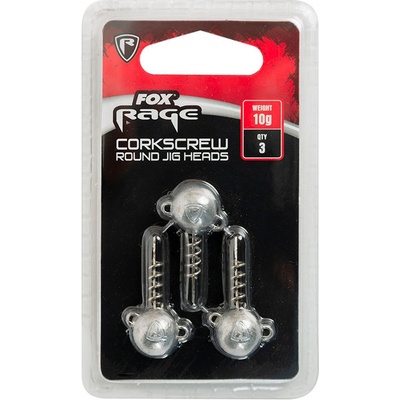 FOX Rage Jigová hlavička Corkscrew Round Jig Heads 15g 3 ks