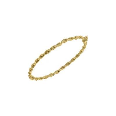 Elements gold Zlatý náramok obruč Rope Twist GB535