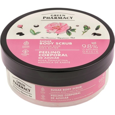Green Pharmacy tělový peeling růže a bambucké máslo 200 ml