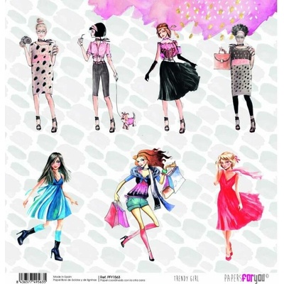 Scrapbookový papír TRENDY GIRL - Scrap paper TRENDY GIRL