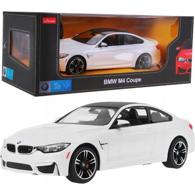 BMW M4 Coupe bílé RASTAR modelNa dálku ovládané auto + ovladač 2 4 GHz 1:14