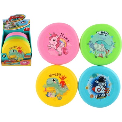 Teddies Létající/házecí talíř silikon 18cm 4 barvy