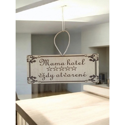 Drevená tabuľka - Mama hotel (1964)