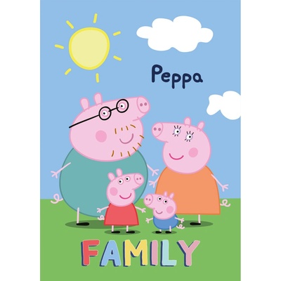 BrandMac Detská deka Peppa Pig Family