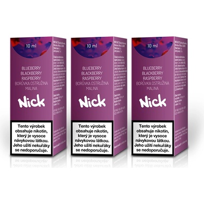 Nick BLUEBERRY RASPBERRY NICOTINE SALT 3 x 10 ml 20 mg