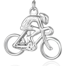 Agato Strieborný prívesok Cyklista AGH733M