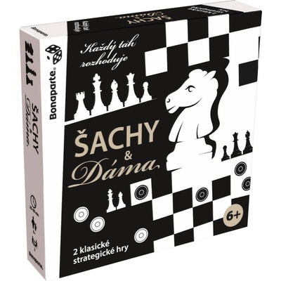 Šachy & Dáma 2v1 společenská strategická hra v krabici 26,5x26,5x5cm