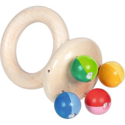 Goki Dřevěné chrastítko do ruky touch ring rattle rainbow - 1 kus