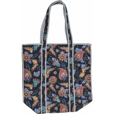 Sanu Babu Velká taška na zip černá s potiskem 44x36x14cm + ucha 30cm 7J